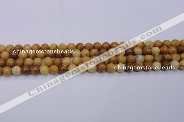 CAY03 15.5 inches 8mm round African yellow jasper beads wholesale