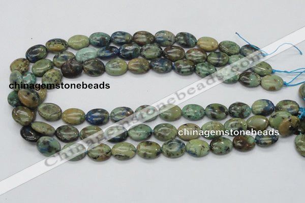 CAZ04 15.5 inches 12*16mm oval natural azurite gemstone beads