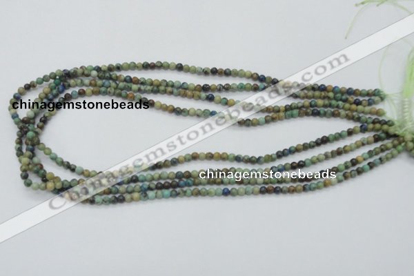 CAZ06 15.5 inches 4mm round natural azurite gemstone beads