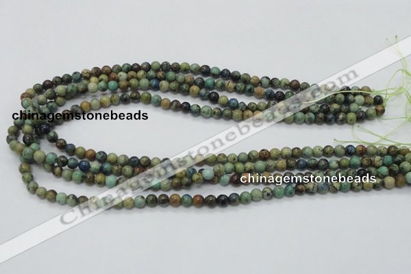 CAZ07 15.5 inches 6mm round natural azurite gemstone beads