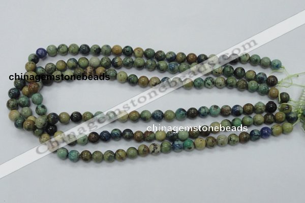 CAZ08 15.5 inches 8mm round natural azurite gemstone beads