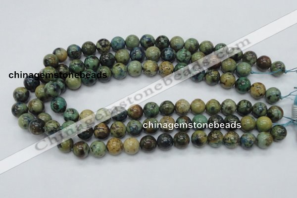 CAZ10 15.5 inches 12mm round natural azurite gemstone beads