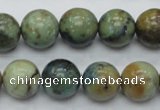 CAZ11 15.5 inches 14mm round natural azurite gemstone beads