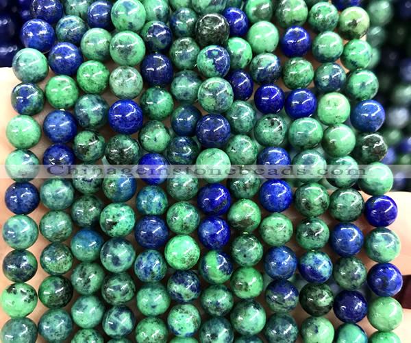 CAZ41 15 inches 6mm round azurite malachite beads wholesale