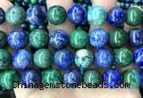 CAZ49 15 inches 12mm round azurite malachite beads wholesale