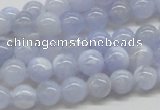 CBC02 15.5 inches 8mm round blue chalcedony beads wholesale