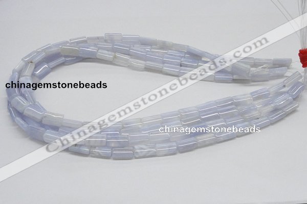 CBC07 15.5 inches 8*12mm rectangle blue chalcedony beads wholesale