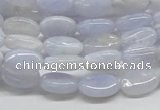 CBC08 15.5 inches 8*12mm oval blue chalcedony beads wholesale