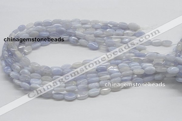 CBC08 15.5 inches 8*12mm oval blue chalcedony beads wholesale