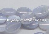 CBC10 15.5 inches 13*18mm oval blue chalcedony beads wholesale