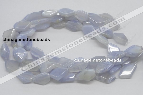 CBC14 15.5 inches 18*25mm freeform blue chalcedony beads wholesale