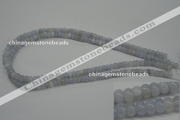 CBC20 15.5 inches 4*6mm rondelle blue chalcedony beads wholesale