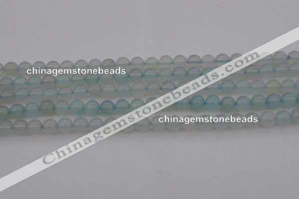 CBC202 15.5 inches 8mm round ocean blue chalcedony beads