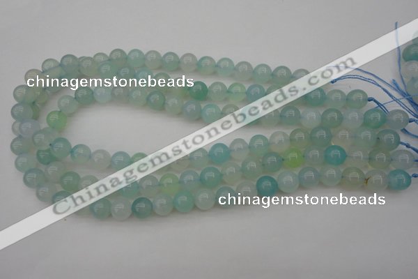 CBC203 15.5 inches 10mm round ocean blue chalcedony beads