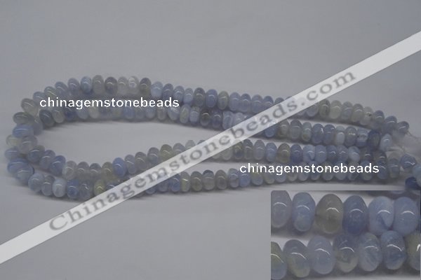 CBC21 15.5 inches 6*10mm rondelle blue chalcedony beads wholesale