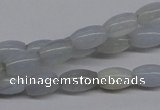 CBC23 15.5 inches 4*7mm rice blue chalcedony beads wholesale