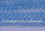 CBC250 15.5 inches 4mm A grade round ocean blue chalcedony beads