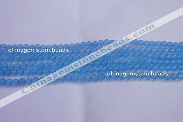 CBC251 15.5 inches 6mm A grade round ocean blue chalcedony beads