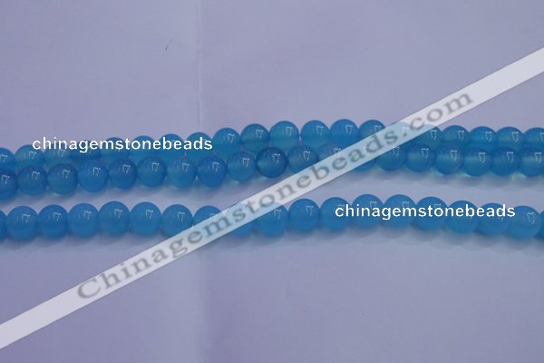 CBC252 15.5 inches 8mm A grade round ocean blue chalcedony beads