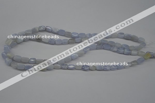 CBC26 15.5 inches 6*8mm nuggets blue chalcedony beads wholesale