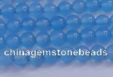 CBC261 15.5 inches 6mm AA grade round ocean blue chalcedony beads