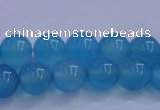 CBC262 15.5 inches 8mm AA grade round ocean blue chalcedony beads