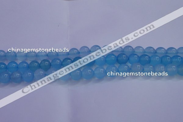 CBC263 15.5 inches 10mm AA grade round ocean blue chalcedony beads