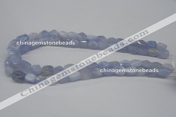 CBC28 15.5 inches 8*12mm – 10*14mm nuggets blue chalcedony beads