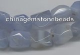 CBC29 15.5 inches 10*14mm – 12*16mm nuggets blue chalcedony beads