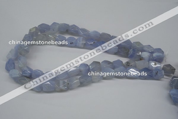 CBC29 15.5 inches 10*14mm – 12*16mm nuggets blue chalcedony beads