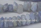 CBC32 15.5 inches 6*13mm faceted nuggets blue chalcedony beads