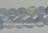 CBC34 15.5 inches 12*12mm heart blue chalcedony beads wholesale