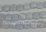 CBC36 15.5 inches 8*8mm square blue chalcedony beads wholesale