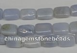 CBC39 15.5 inches 8*12mm rectangle blue chalcedony beads wholesale