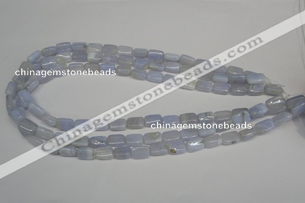 CBC39 15.5 inches 8*12mm rectangle blue chalcedony beads wholesale