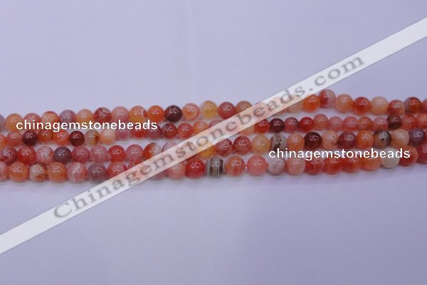 CBC401 15.5 inches 6mm A grade round orange chalcedony beads