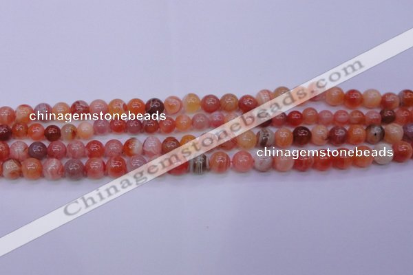 CBC402 15.5 inches 8mm A grade round orange chalcedony beads