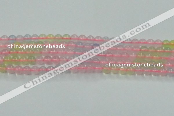 CBC420 15.5 inches 4mm round mixed chalcedony beads wholesale