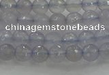 CBC435 15.5 inches 6mm faceted round purple chalcedony beads