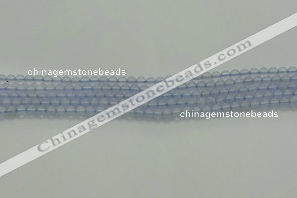 CBC450 15.5 inches 4mm round blue chalcedony beads wholesale