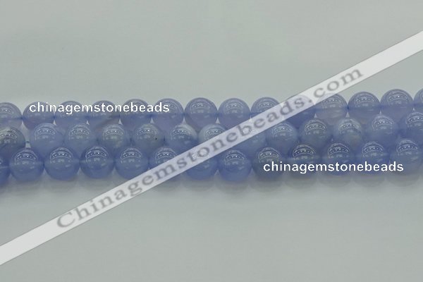 CBC454 15.5 inches 12mm round blue chalcedony beads wholesale