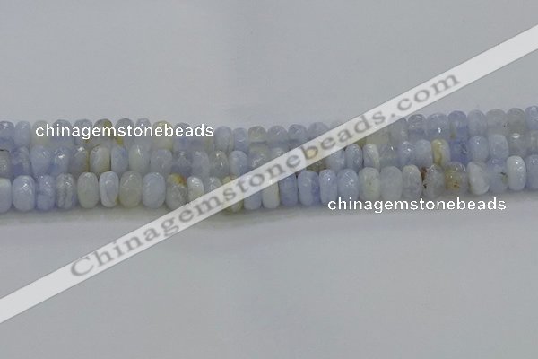 CBC465 15.5 inches 5*8mm faceted rondelle blue chalcedony beads