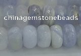 CBC466 15.5 inches 6*10mm faceted rondelle blue chalcedony beads