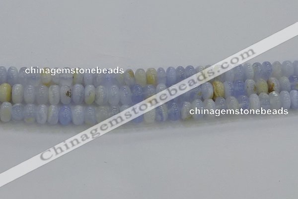 CBC471 15.5 inches 5*8mm rondelle blue chalcedony beads