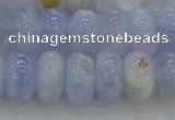 CBC472 15.5 inches 6*10mm rondelle blue chalcedony beads