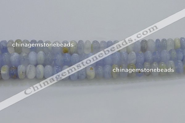 CBC472 15.5 inches 6*10mm rondelle blue chalcedony beads