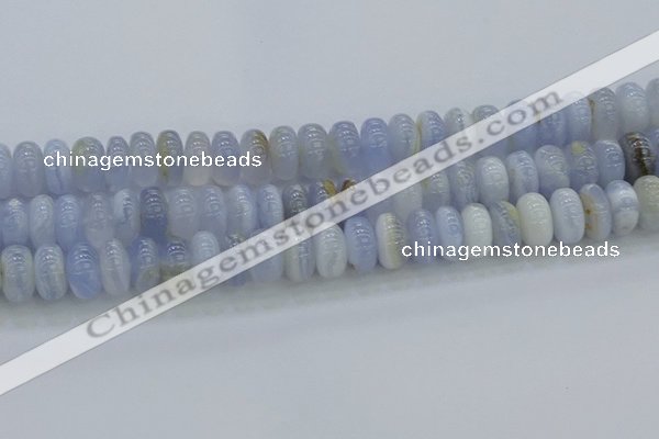 CBC473 15.5 inches 7*12mm rondelle blue chalcedony beads