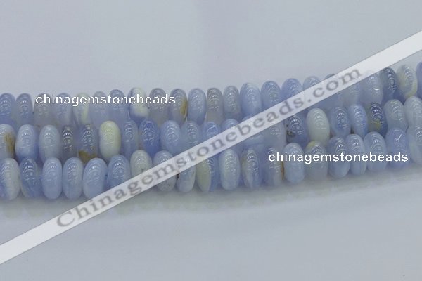 CBC474 15.5 inches 8*14mm rondelle blue chalcedony beads