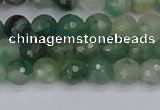 CBC700 15.5 inches 4mm faceted round African green chalcedony beads