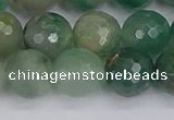 CBC703 15.5 inches 10mm faceted round African green chalcedony beads